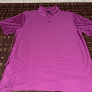 F/X Fusion Mens L Magenta Golf Polo Active Shirt Dri-way‎